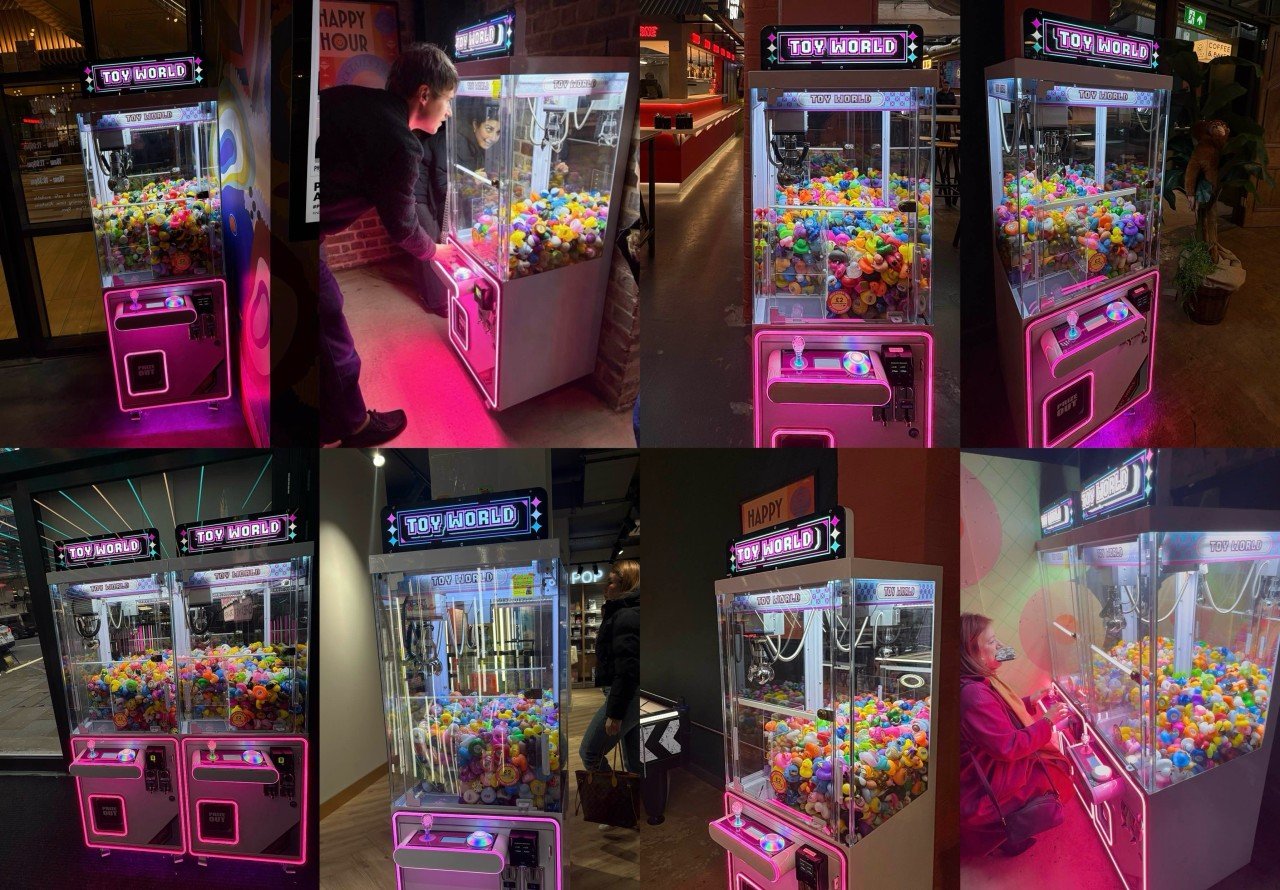 Toy World claw machines across our partner venues